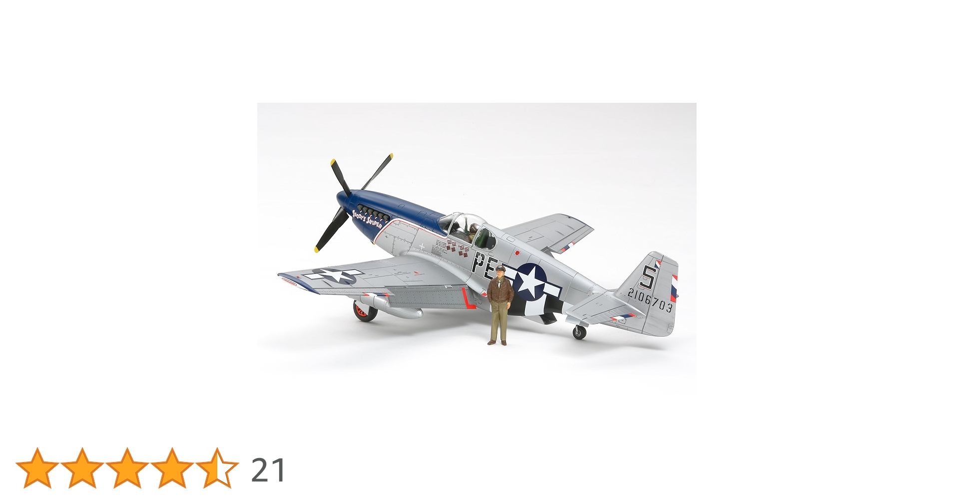 タミヤ 92216 1/48 ノースアメリカン P-51B マスタング ブルーノーズ ブンカ流通限定 wyw801m 71ZeBOC+B+L.jpg_BO30,255,255,